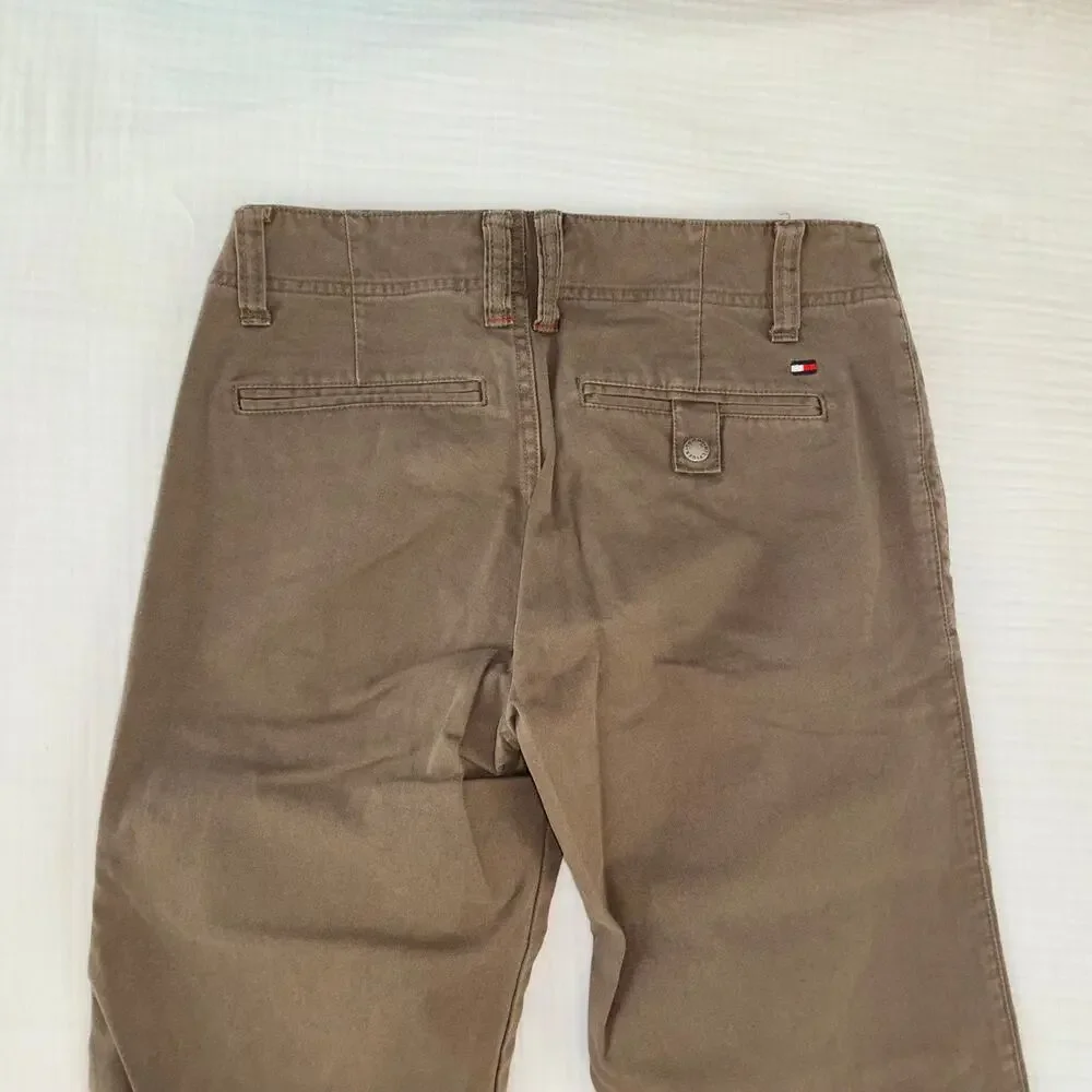 Tommy Hilfiger Jean Y2K Workwear British Khaki Baggy Cotton Canvas Utility Pants